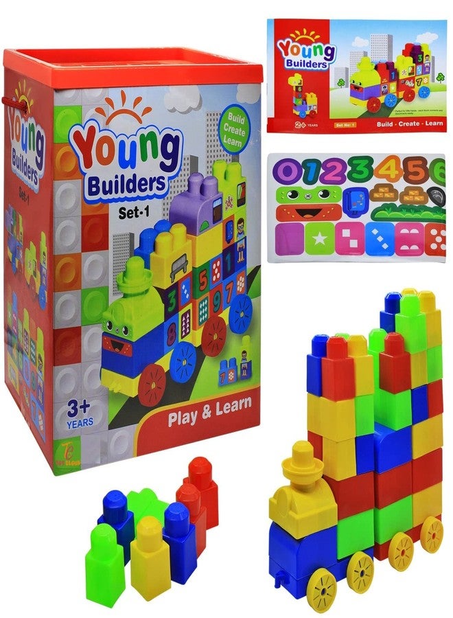 plutofit Play & Learn Building Blocks for Toddlers Activity Game Toy 44Pcs. - Image 1